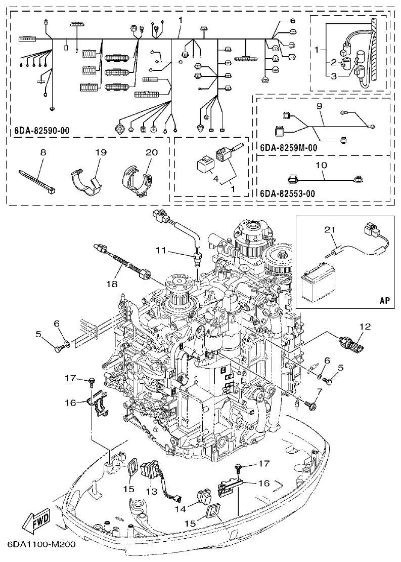 Yamaha 20 ELECTRICAL 4 parts diagram